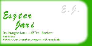 eszter jari business card